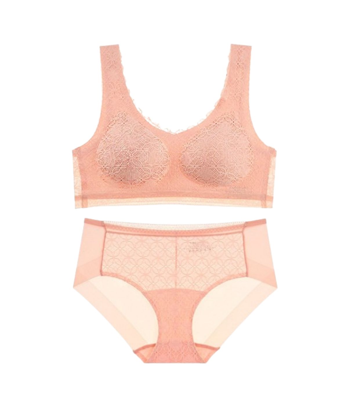 크로커다일 이너웨어(CROCODILE INNERWEAR) 프리컷 퓨징 레이스 브라팬티 세트 (4colors)