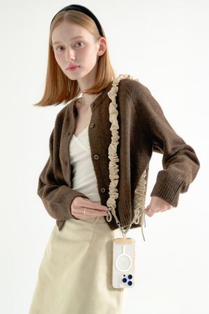 본보야지 슬링 크로스 스트랩 스마트폰 핸드폰 줄 - 베이지