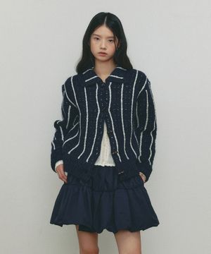 COLLAR LINE CARDIGAN(NV)