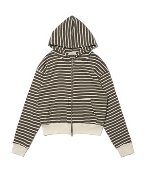 러브잇 단가라 후드집업 (브라운)