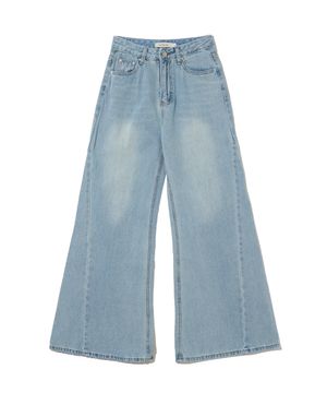 하이웨스트 롱 부츠컷 데님 (라이트블루)