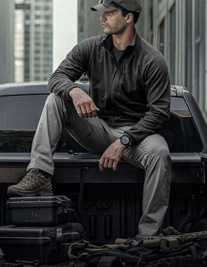 아웃도어 방한 그리드 플리스 베이직 자켓