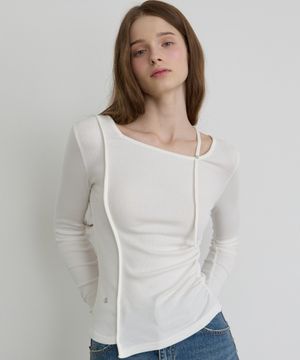 리브드 셔링 티셔츠 IV