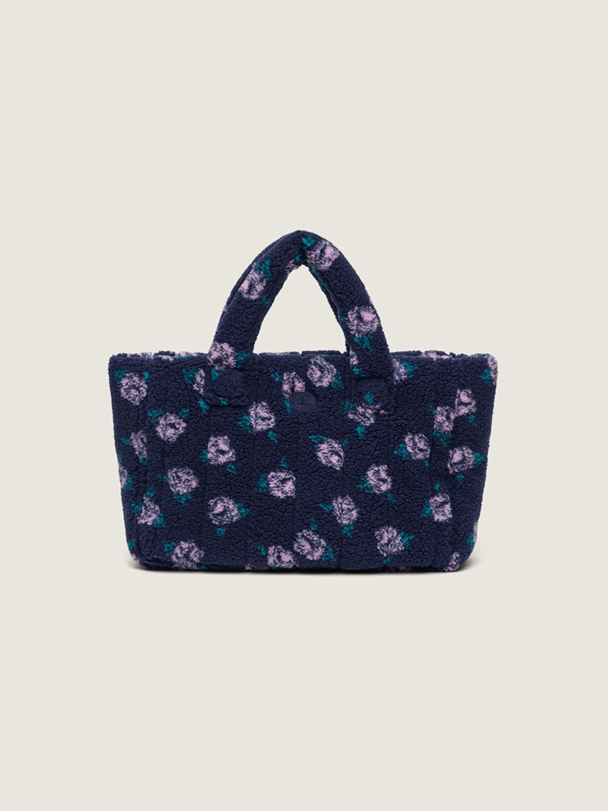 시엔느(SIENNE) Medium Rose Fleece Padding Bag (Navy)