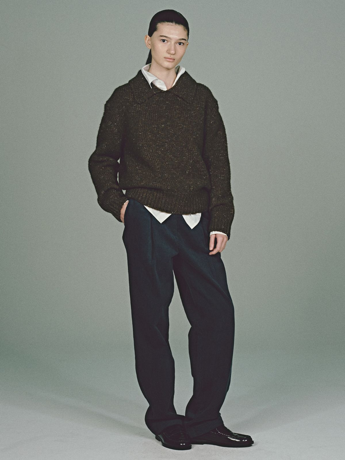 시엔느(SIENNE) Vintage Corduroy Pants (Navy)