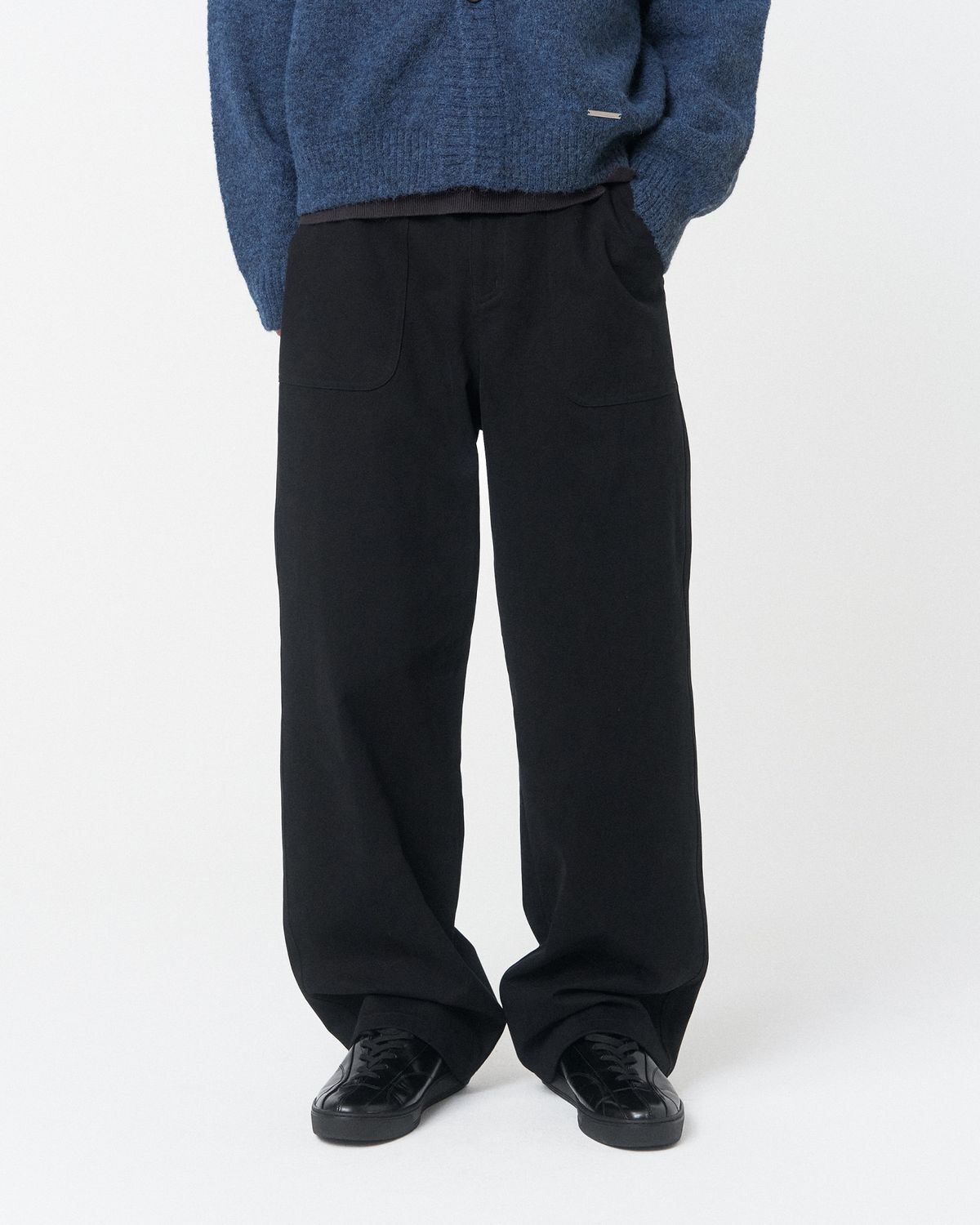 미세키서울 맨(MISEKISEOUL MEN) Semi wide fatigue pants BLACK