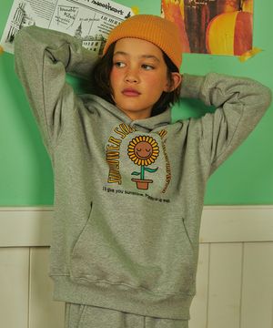 선플라워 후디_그레이