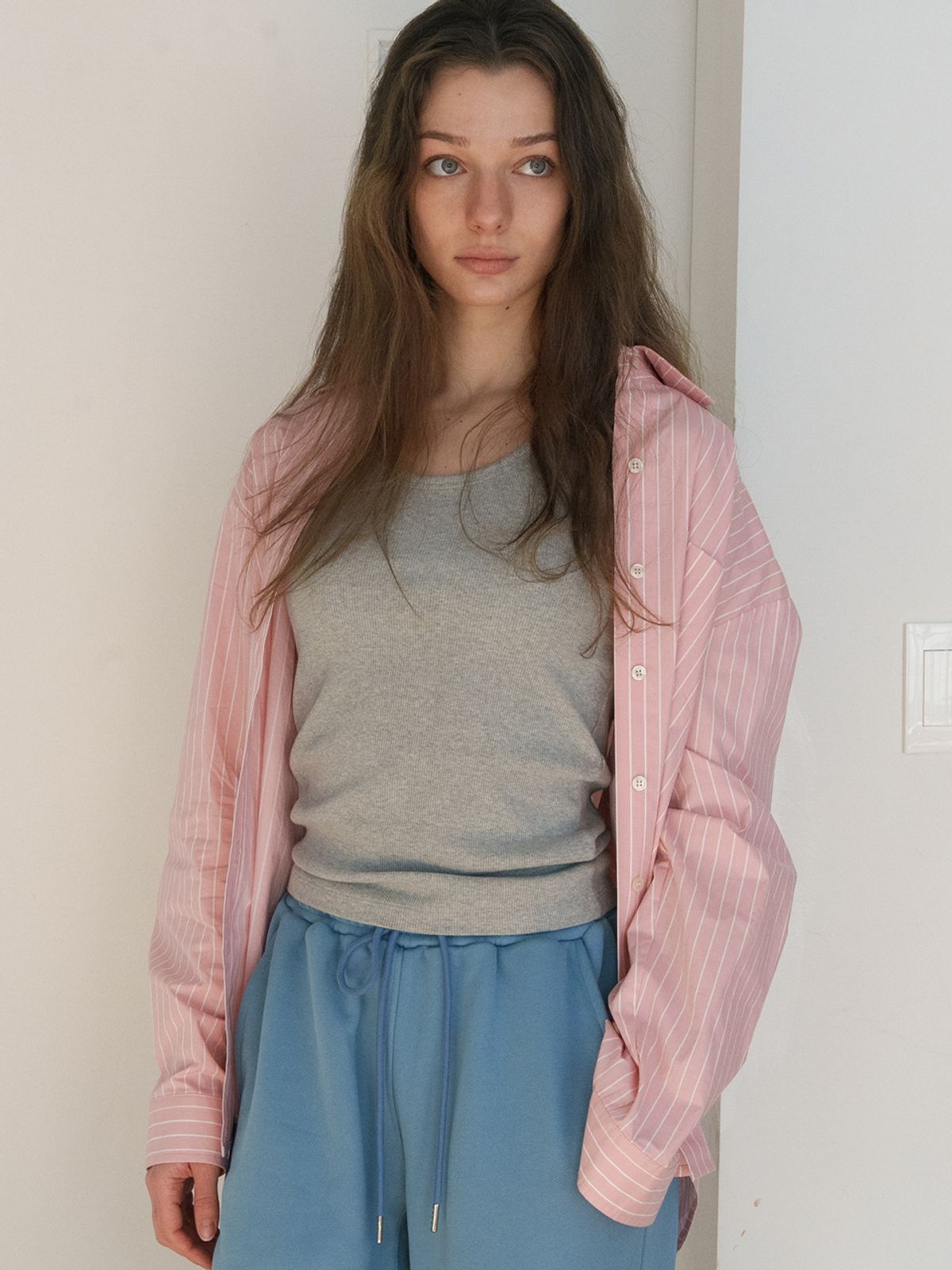 시엔느(SIENNE) Kelly Stripe Shirt (Pink)