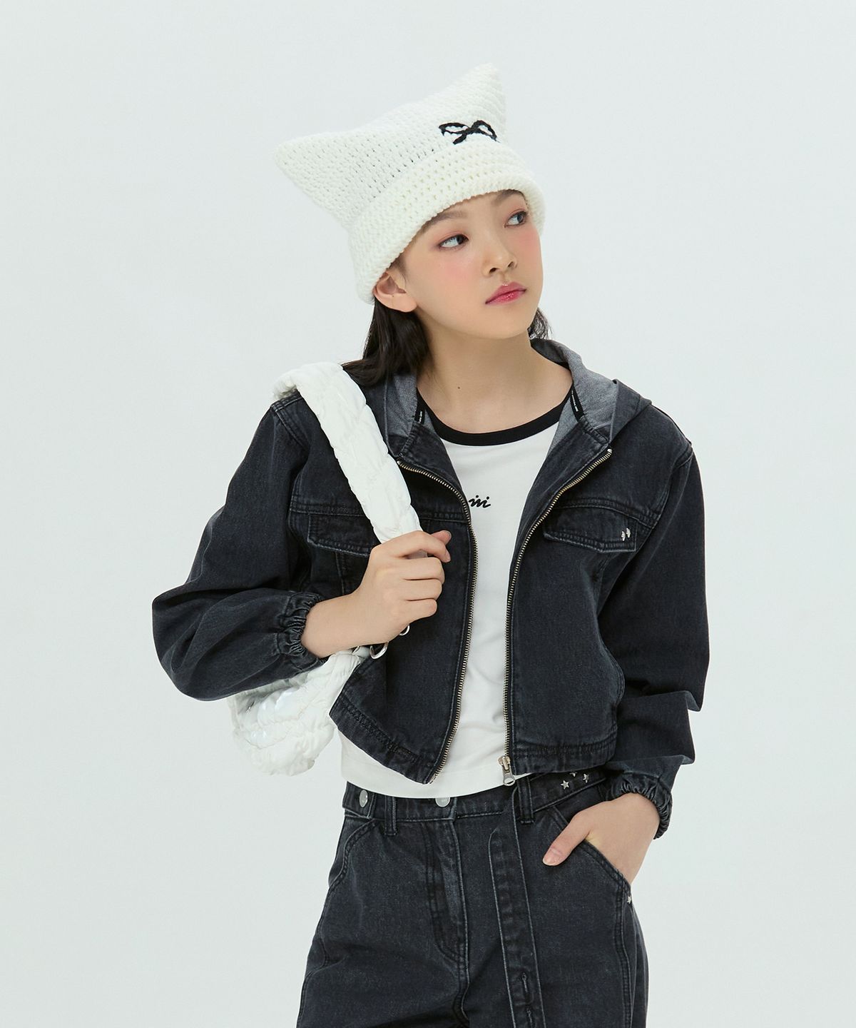 아이엠아이(IAMI) KL60673 주니어 IAMI DENIM HOOD JKT