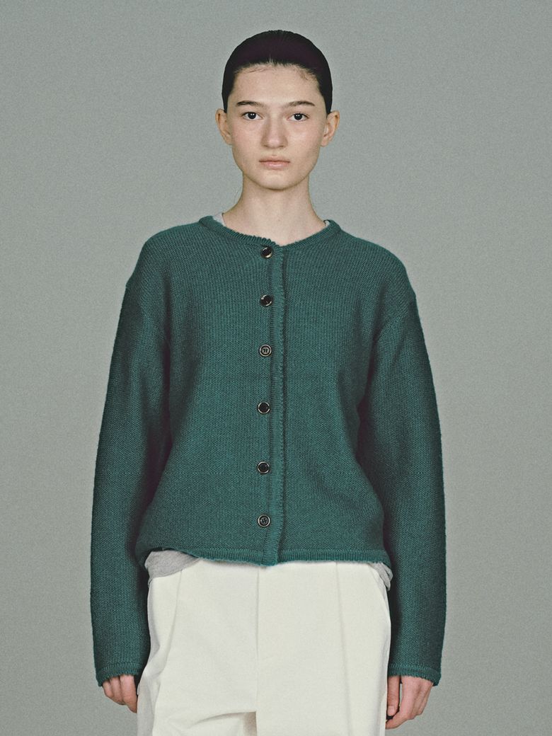 Blanche Wool Cardigan (Teal Green)