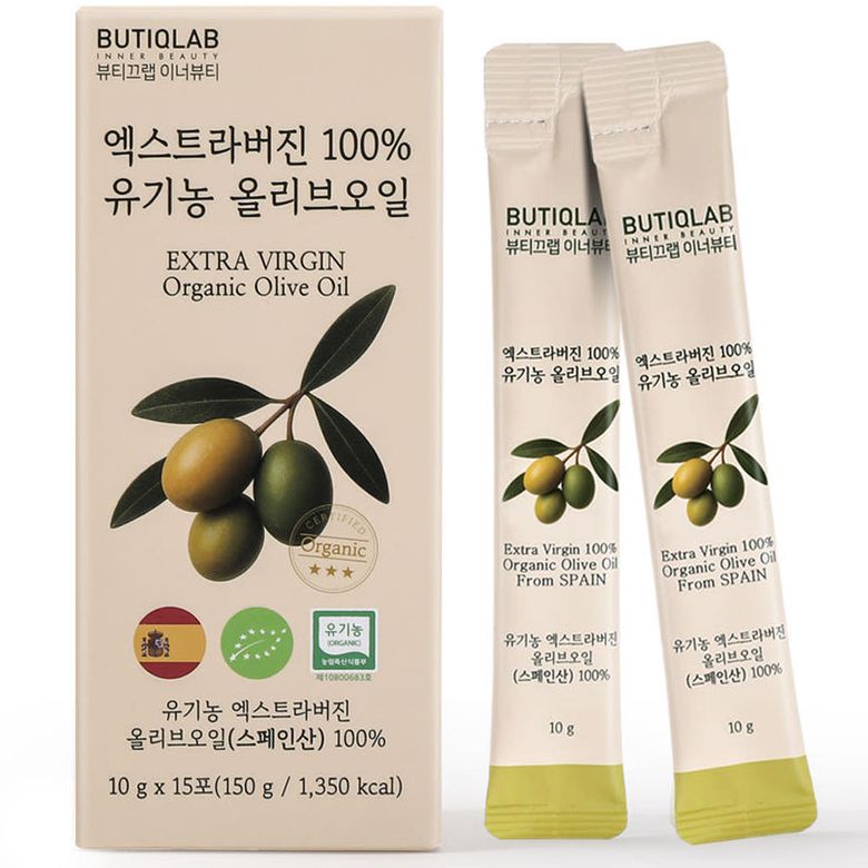 뷰티끄랩 이너뷰티 스페인 100% 유기농 엑스트라버진 올리브 오일 스틱 10g x 15포
