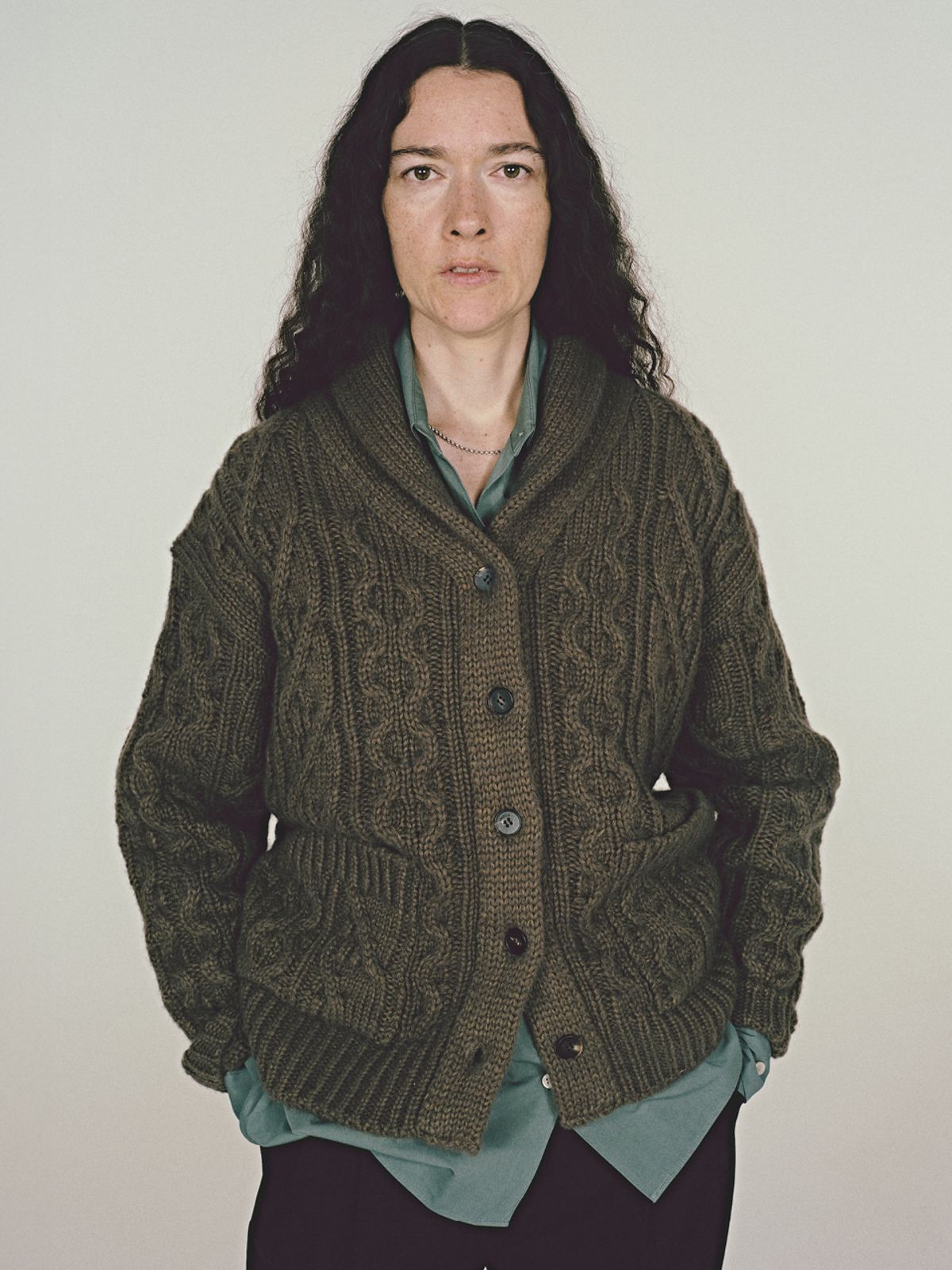 시엔느(SIENNE) Grand Papa Cardigan (Khaki)