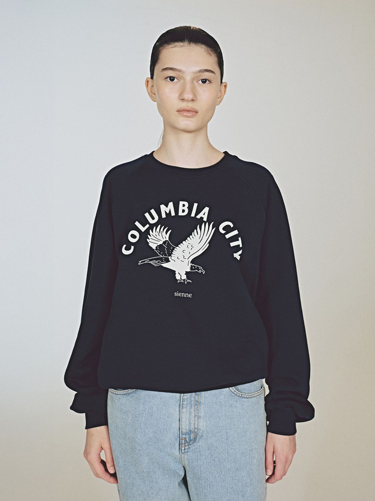 시엔느(SIENNE) Columbia Sweatshirt (Navy)