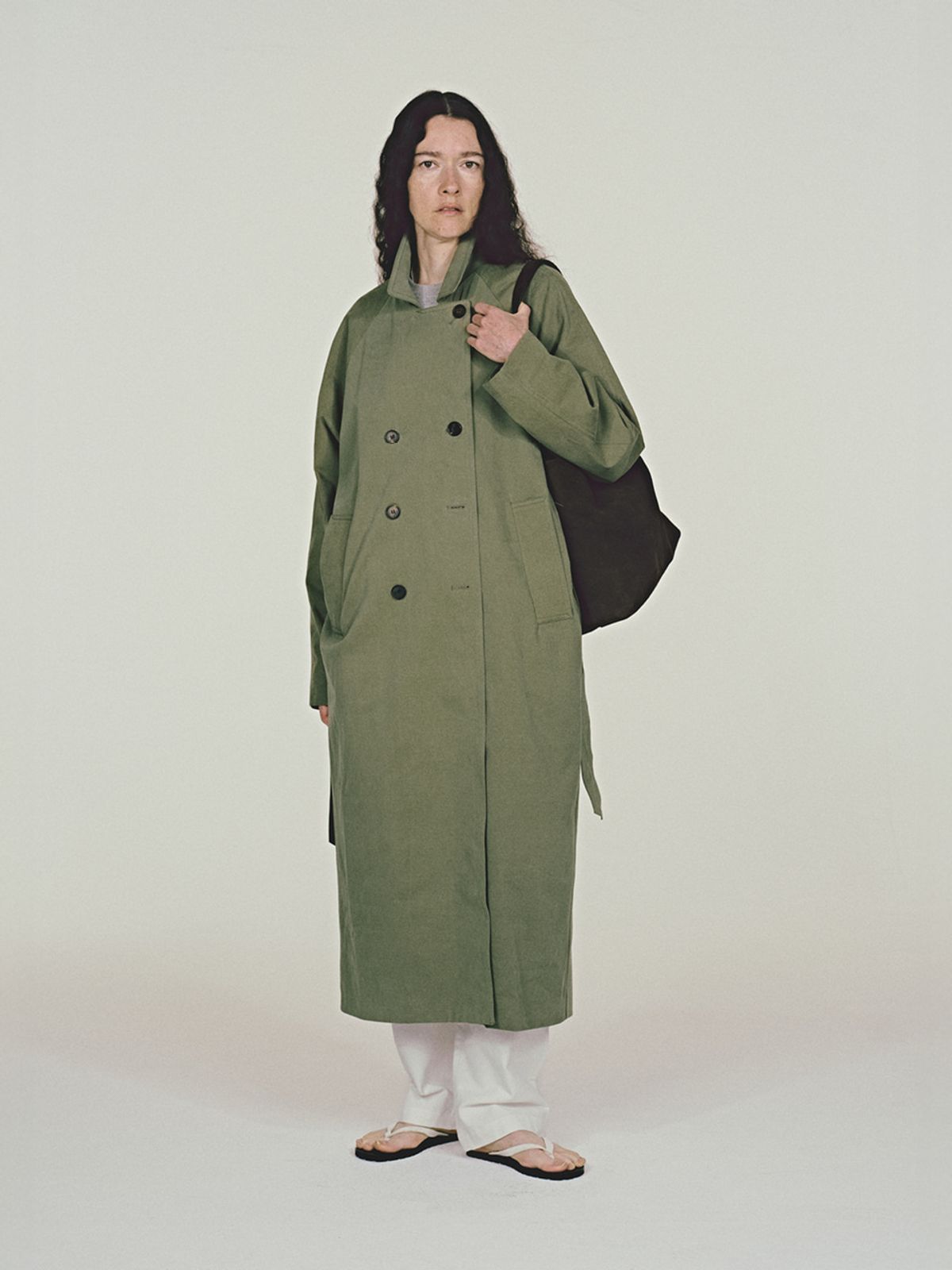 시엔느(SIENNE) Row Tailored Coat (Khaki)