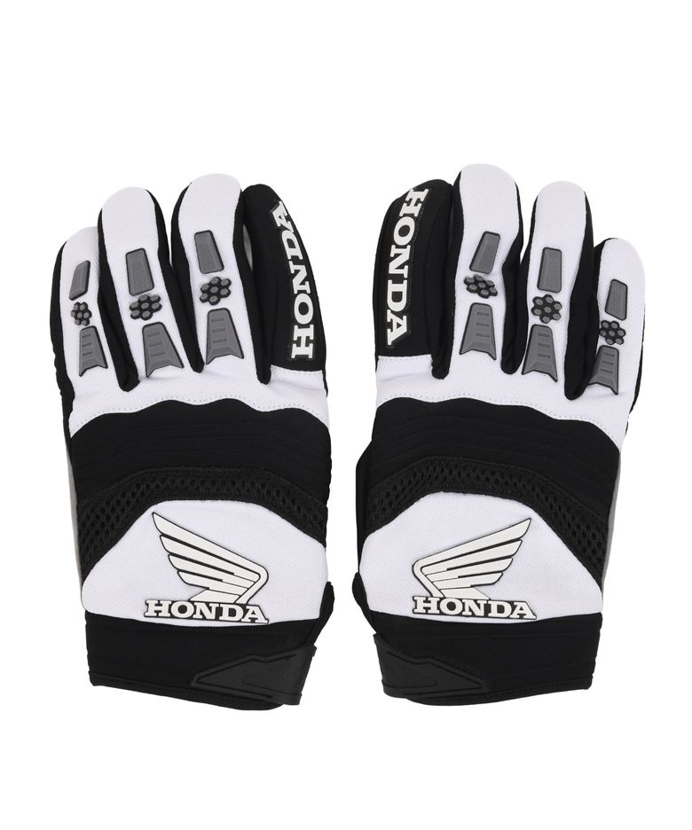 Velcro Motorcycle Gloves White