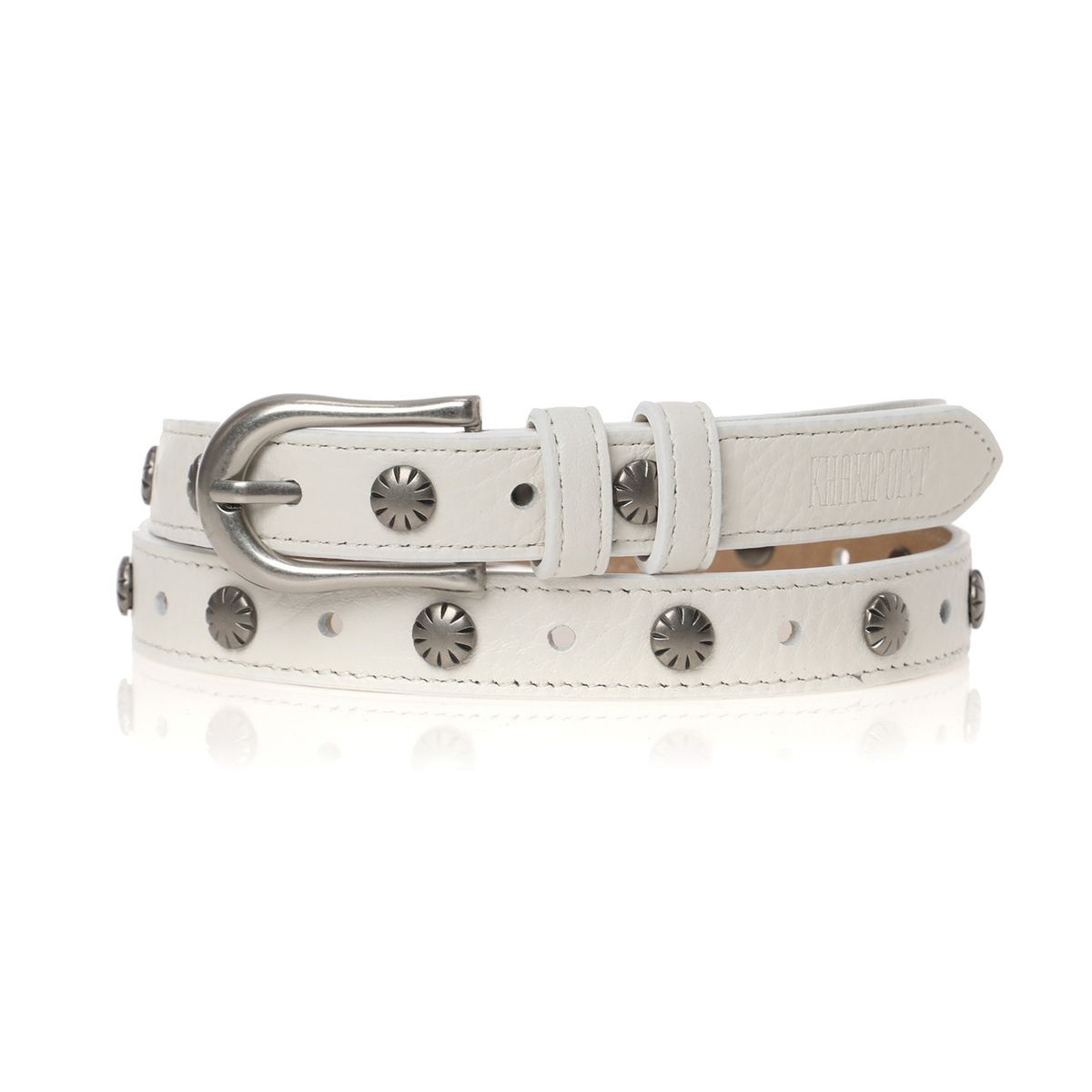 카키포인트(KHAKIPOINT) Stud Belt (ver.1)_white
