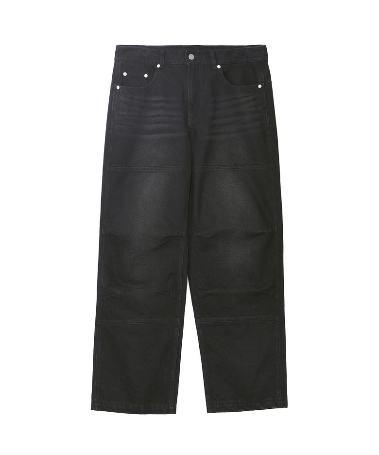 Vintage Old Denim Pants Black