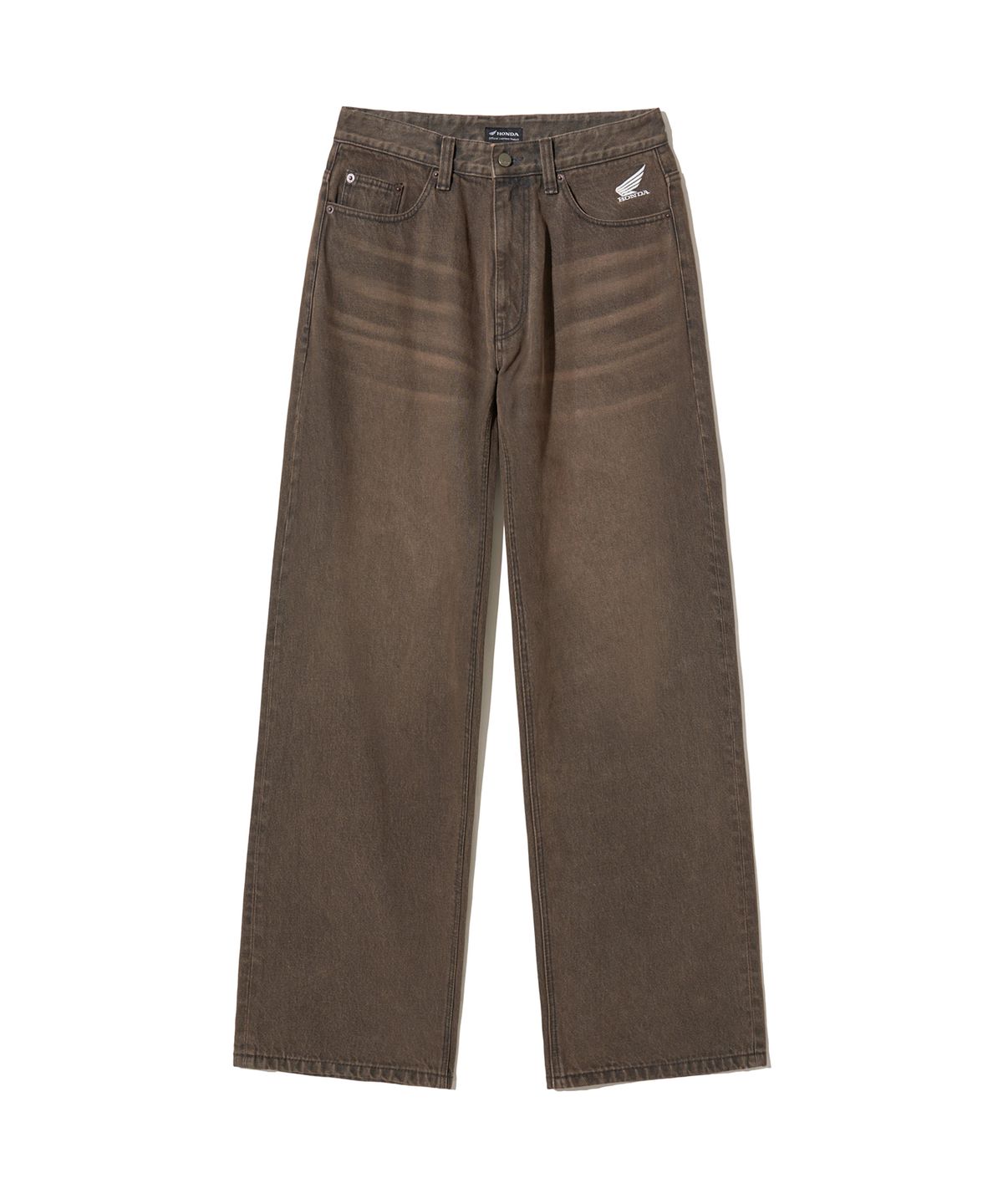 핍스 모터사이클(PHYPS MOTORCYCLE) Wing Logo Denim Pants Brown