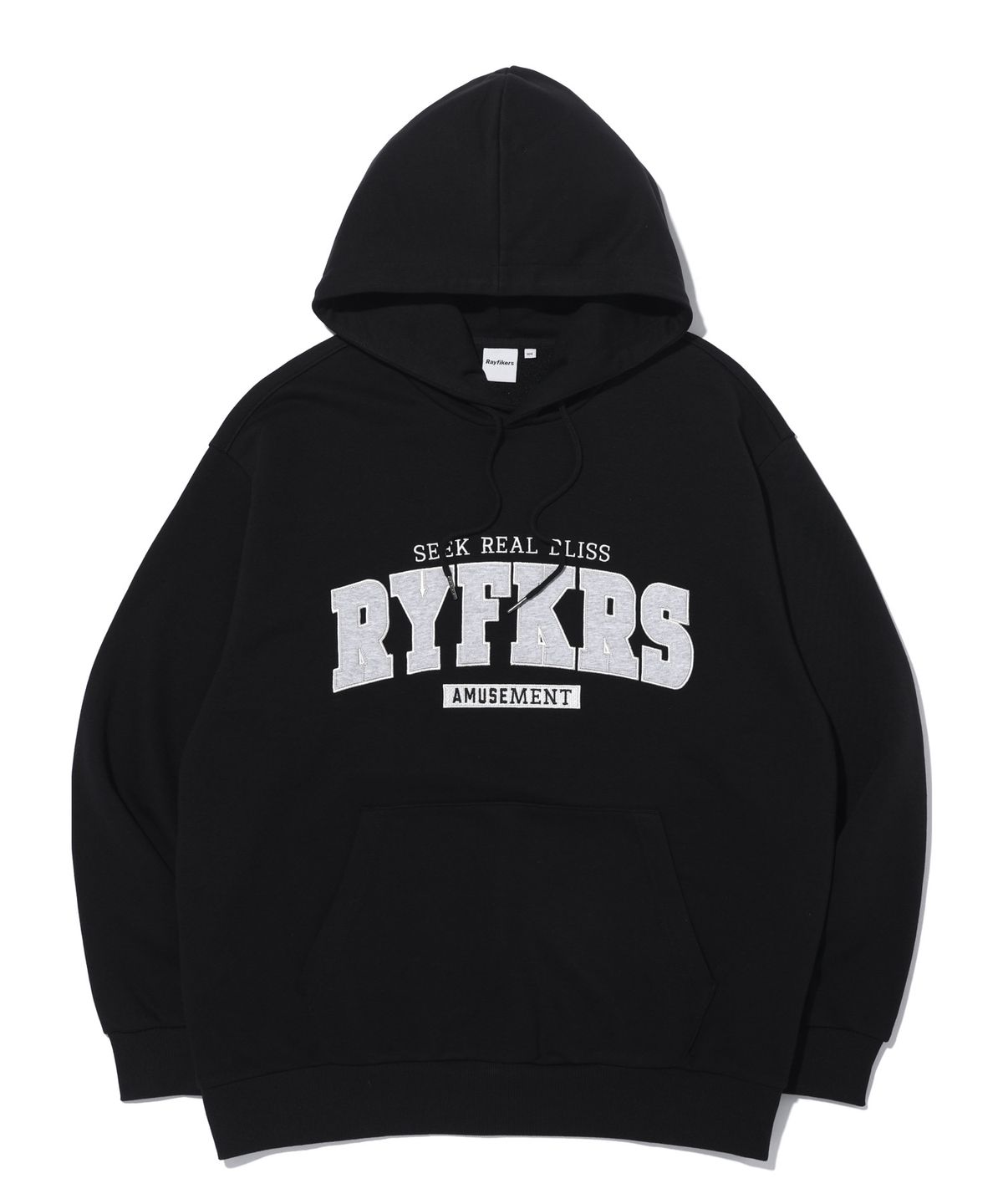 레이피커스(RAYFIKERS) 블리스 로고 패치 후디 MQ6TU138_BLACK