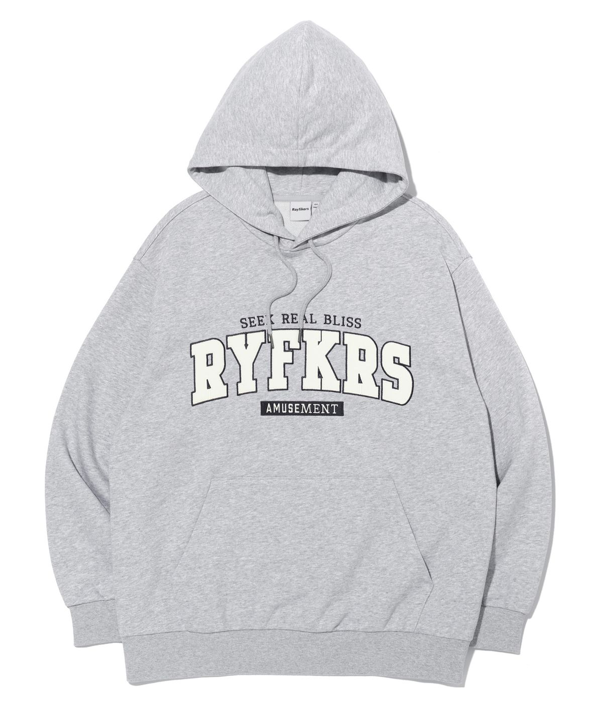 레이피커스(RAYFIKERS) 블리스 로고 패치 후디 MQ6TU138_MELANGE GREY