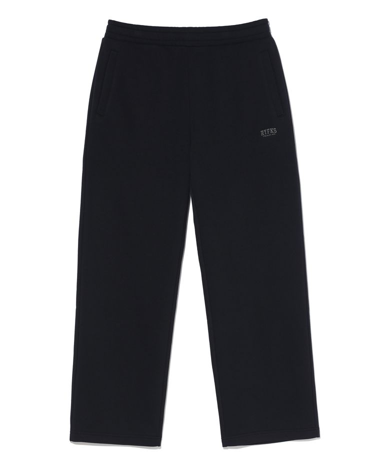 스몰 자수 와이드 스웨트 팬츠 MQ6PU179_BLACK