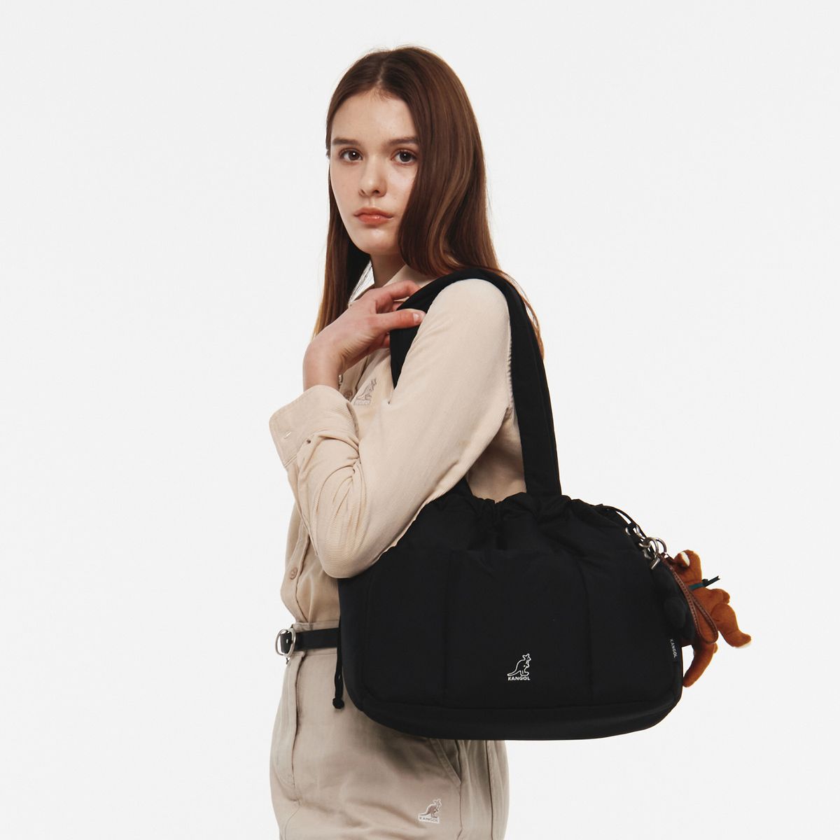 캉골(KANGOL) 푸퍼 라지 토트백 3997 블랙