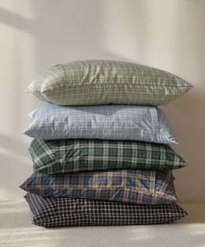 노튼클래식 40수 순면 체크 베개커버 5종