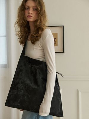 할로 스퀘어 백 (라지) _ 블랙