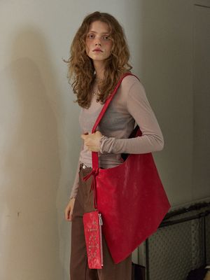 할로 스퀘어 백 (라지) _ 레드