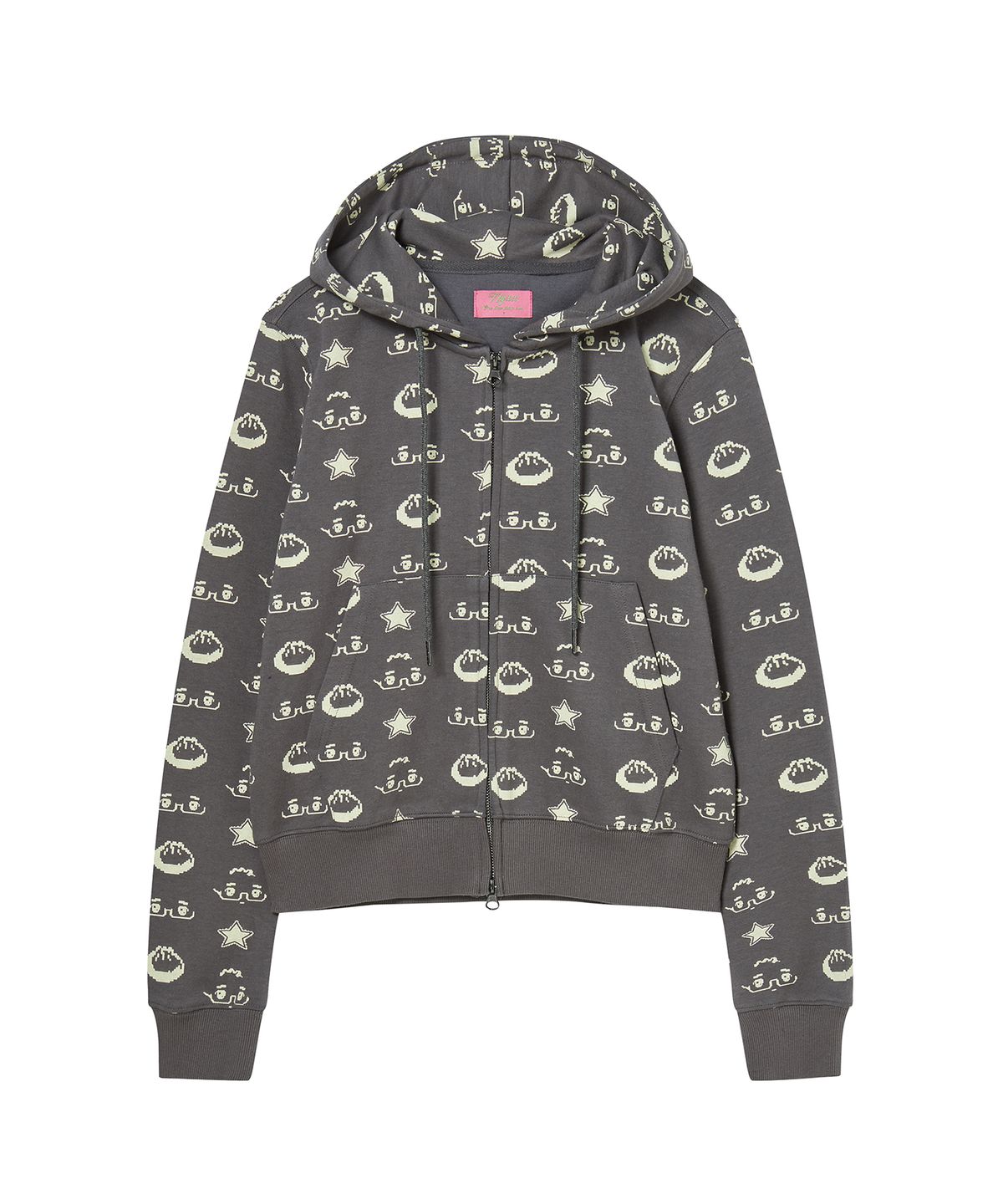엔와이엑스엑스(NYXX) NYGD PATTERN HOOD ZIP-UP CHARCOAL