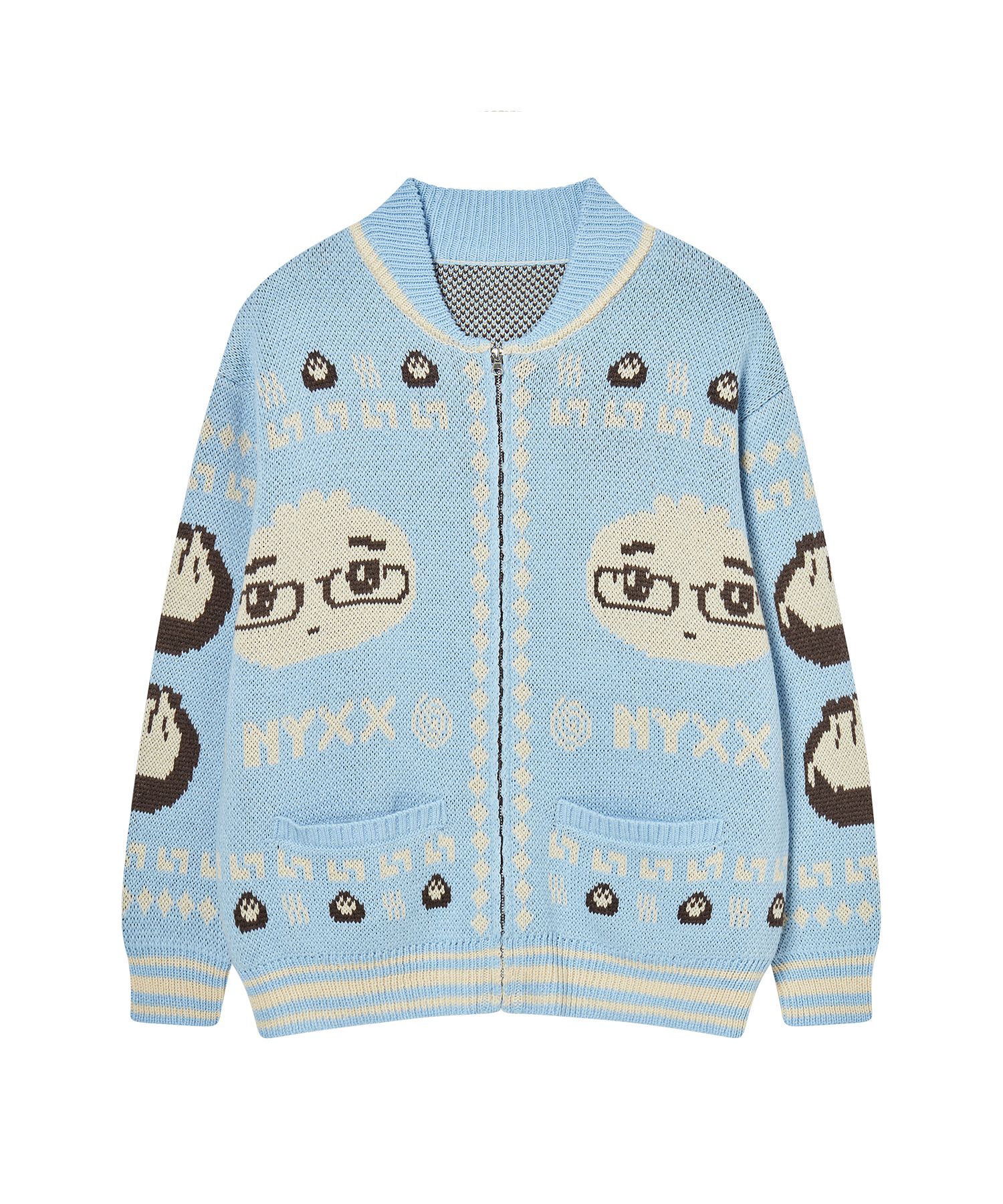 MUSINSA公式 | NYXX NYGD COWICHAN CARDIGAN LIGHT BLUE
