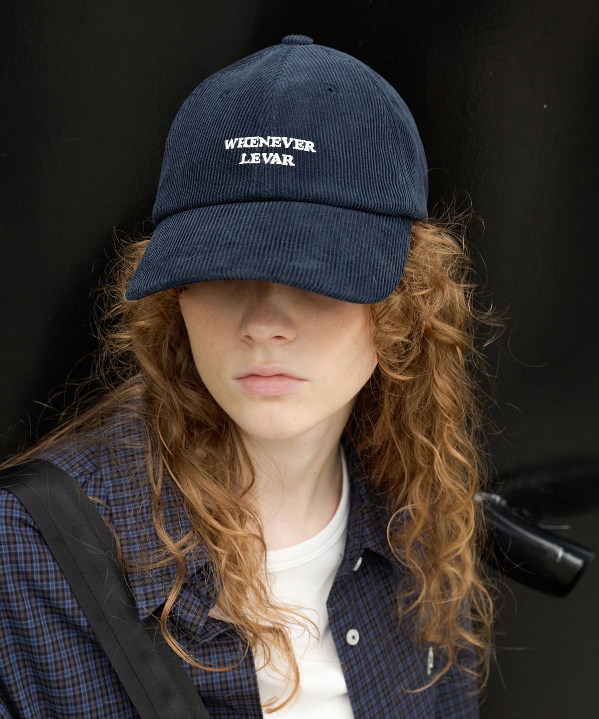 르바(LEVAR) Whenever Corduroy Ball Cap - Classic Navy