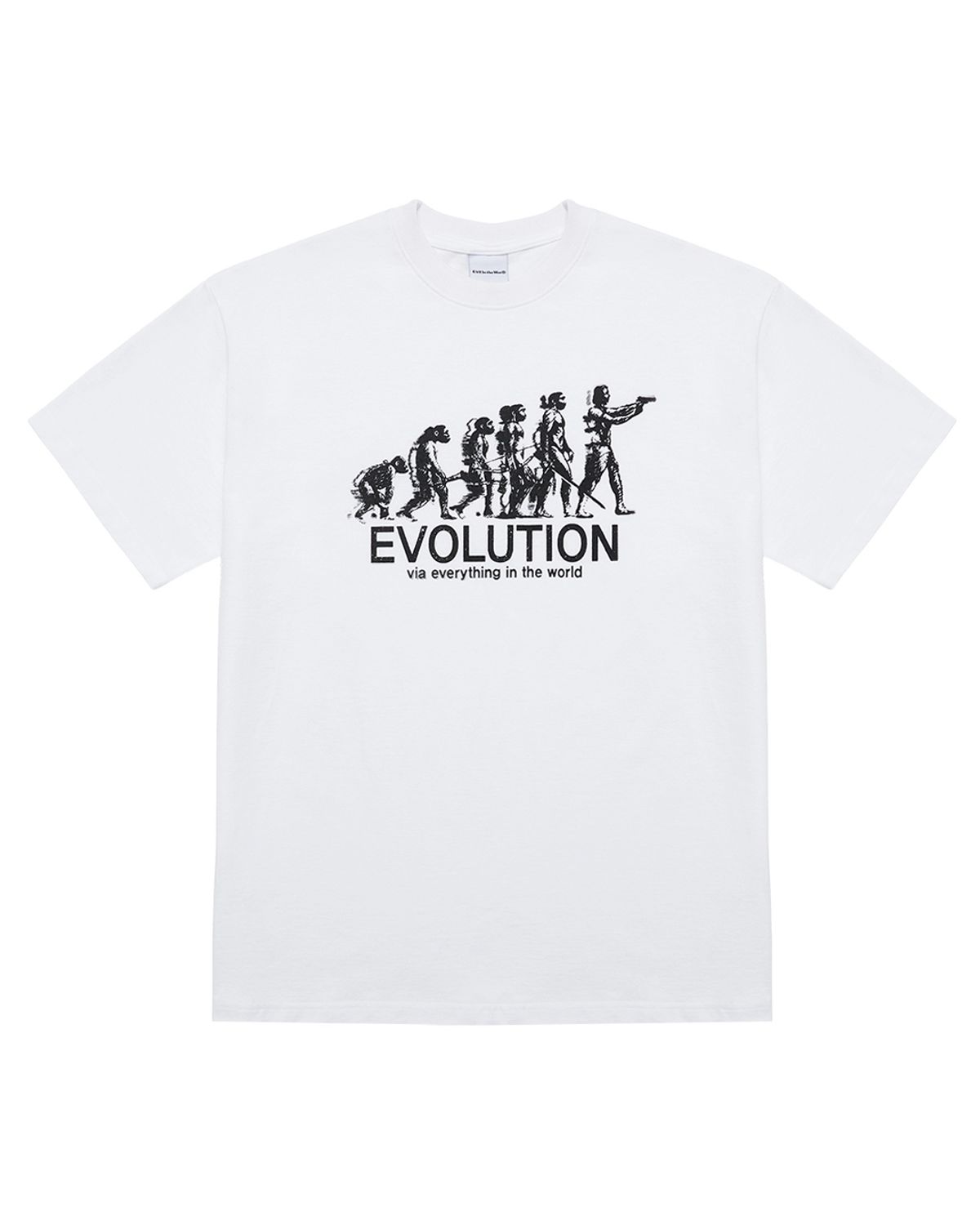 이브인더월드(EVEINTHEWORLD) EVOLUTION T-SHIRT WHITE