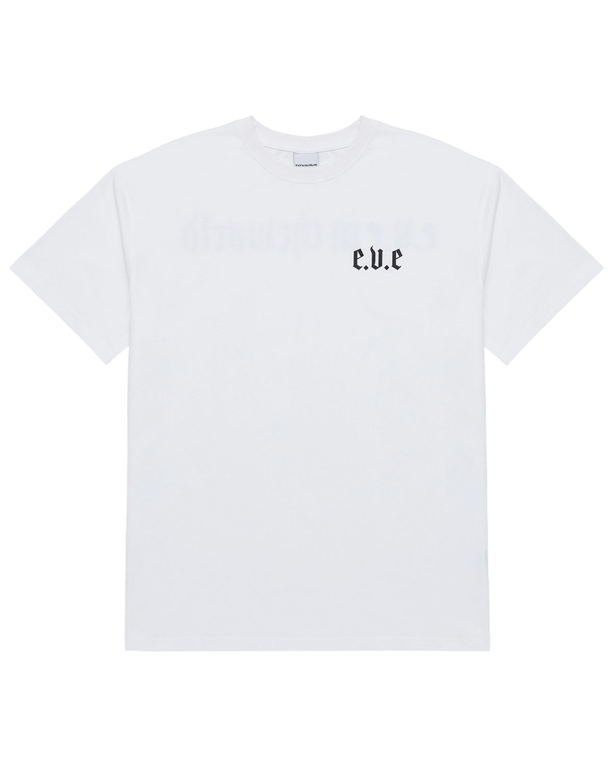 이브인더월드(EVEINTHEWORLD) BURN LOGO T-SHIRT WHITE