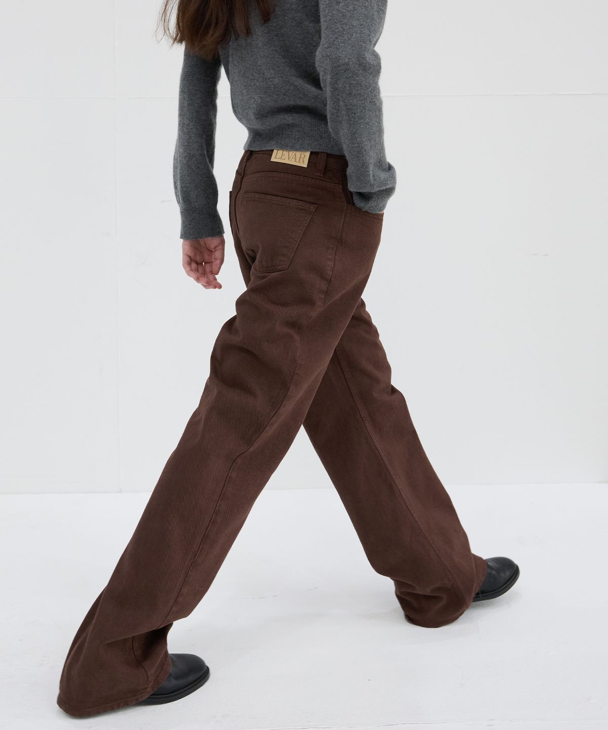 르바(LEVAR) Relaxed Fit Denim - Cocoa Brown