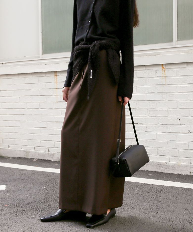 Straight Maxi Skirt - Walnut Brown