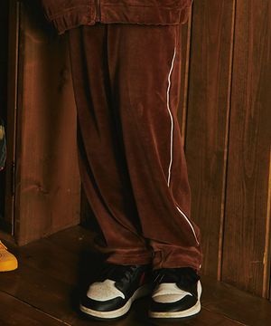 벨루어 팬츠_브라운