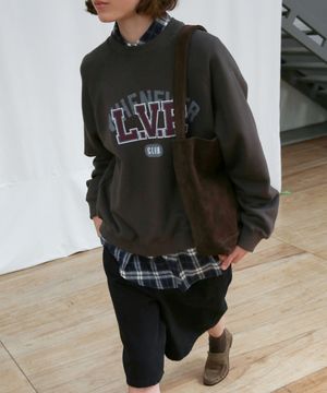 L.V.R Overlay Sweatshirt - Sage Grey