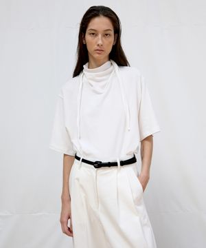 Soft Peach Scarf T-Shirt - Off White