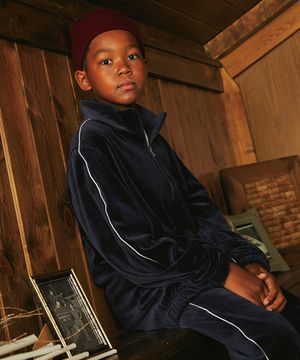 벨루어 집업_네이비