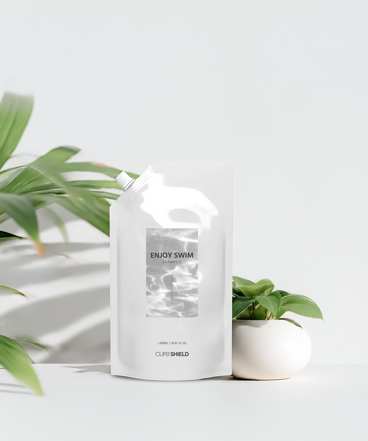 큐어실드(CURESHIELD) 인조이스윔 썬 제스트 샴푸 리필 수영장 염소 냄새 제거 시트러스 1000ml