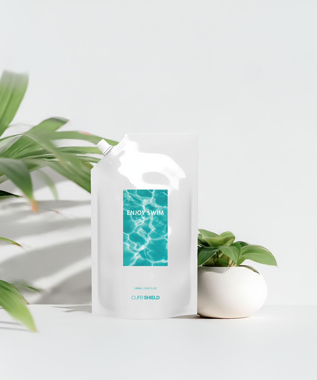 큐어실드(CURESHIELD) 인조이스윔 썬 제스트 바디워시 리필 수영장 염소 냄새 제거 시트러스 1000ml
