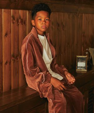 벨루어 집업_브라운