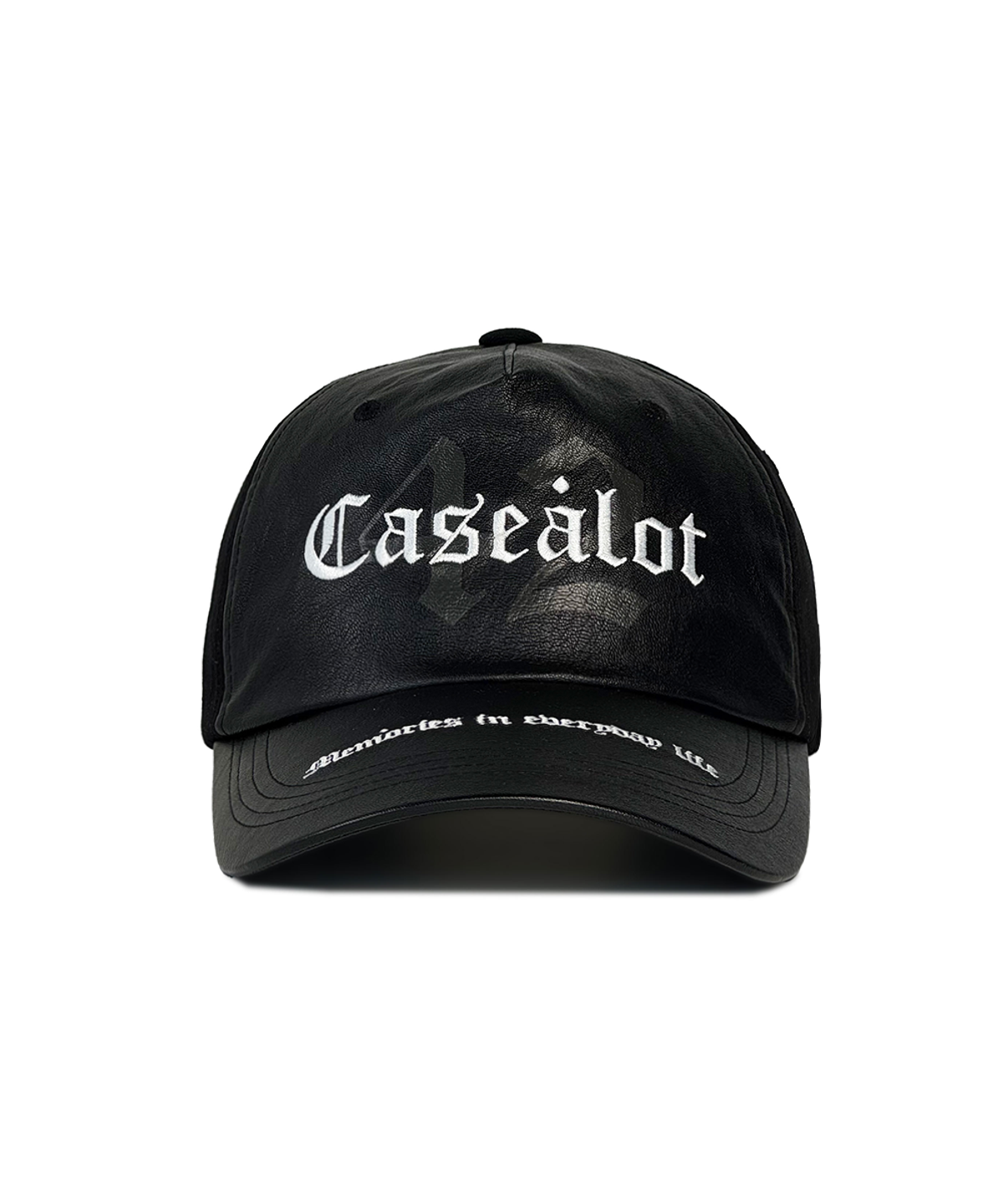 케이스어랏(CASE A LOT) 42 Logo leather ball cap - Black