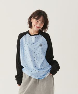 아웃라인 스타 풀프린트 롱슬리브 블랙