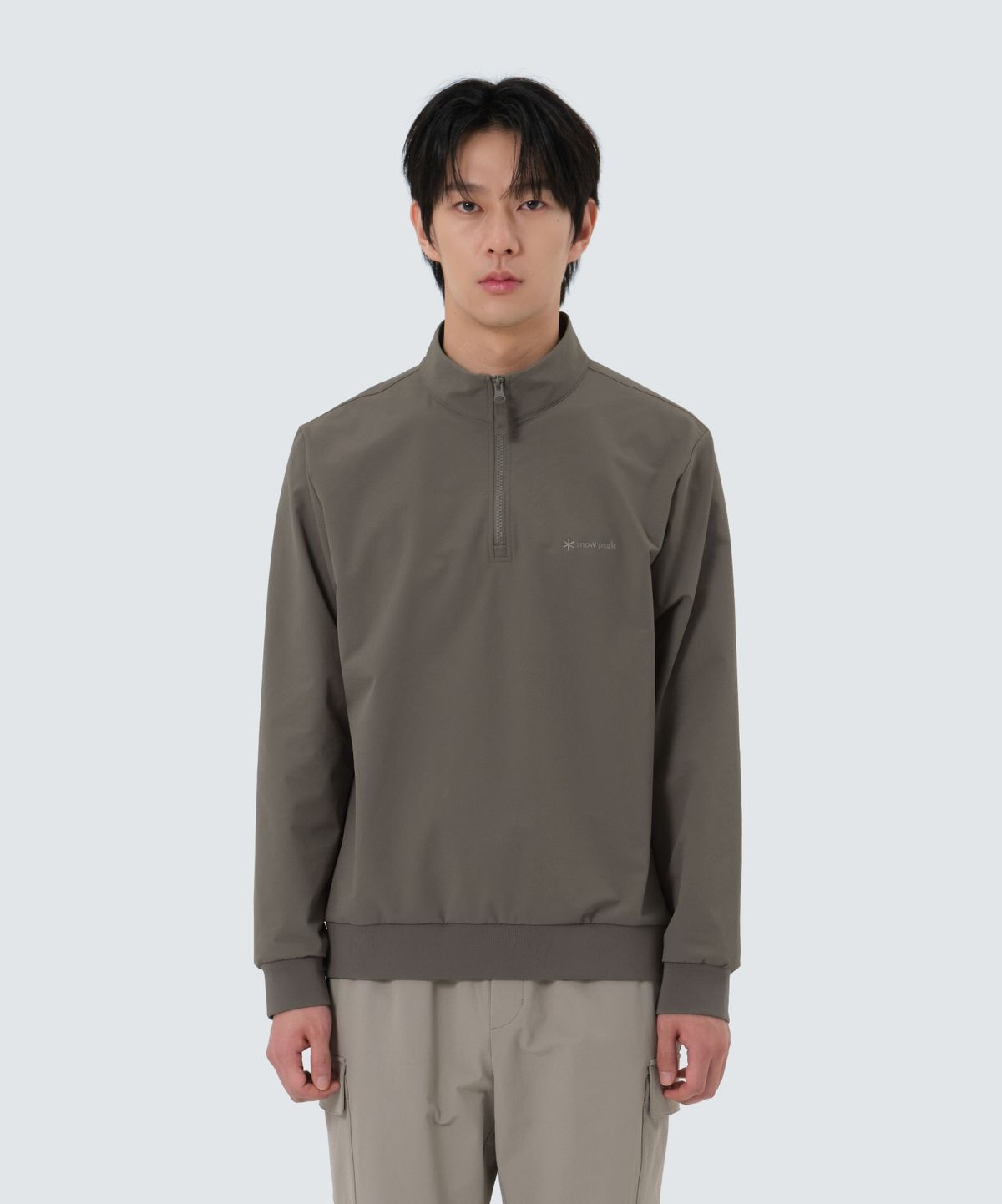 스노우피크 어패럴(SNOWPEAK APPAREL) 라고 반집업 맨투맨 (S25FMTZT32) Dark Khaki