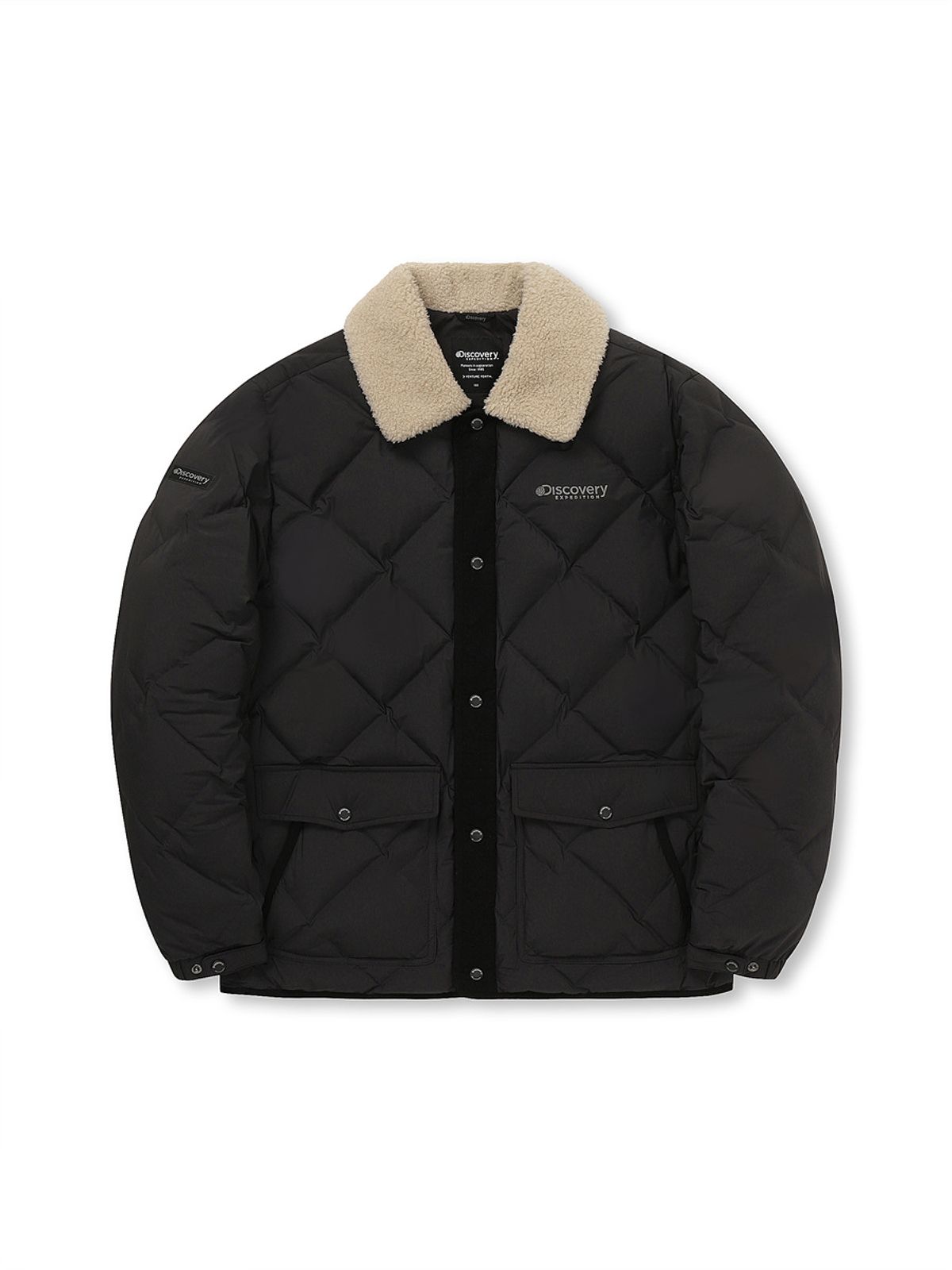 디스커버리 익스페디션(DISCOVERY EXPEDITION) 남성 디하스 카라넥 튜브 다운 미드패딩 (BLACK)