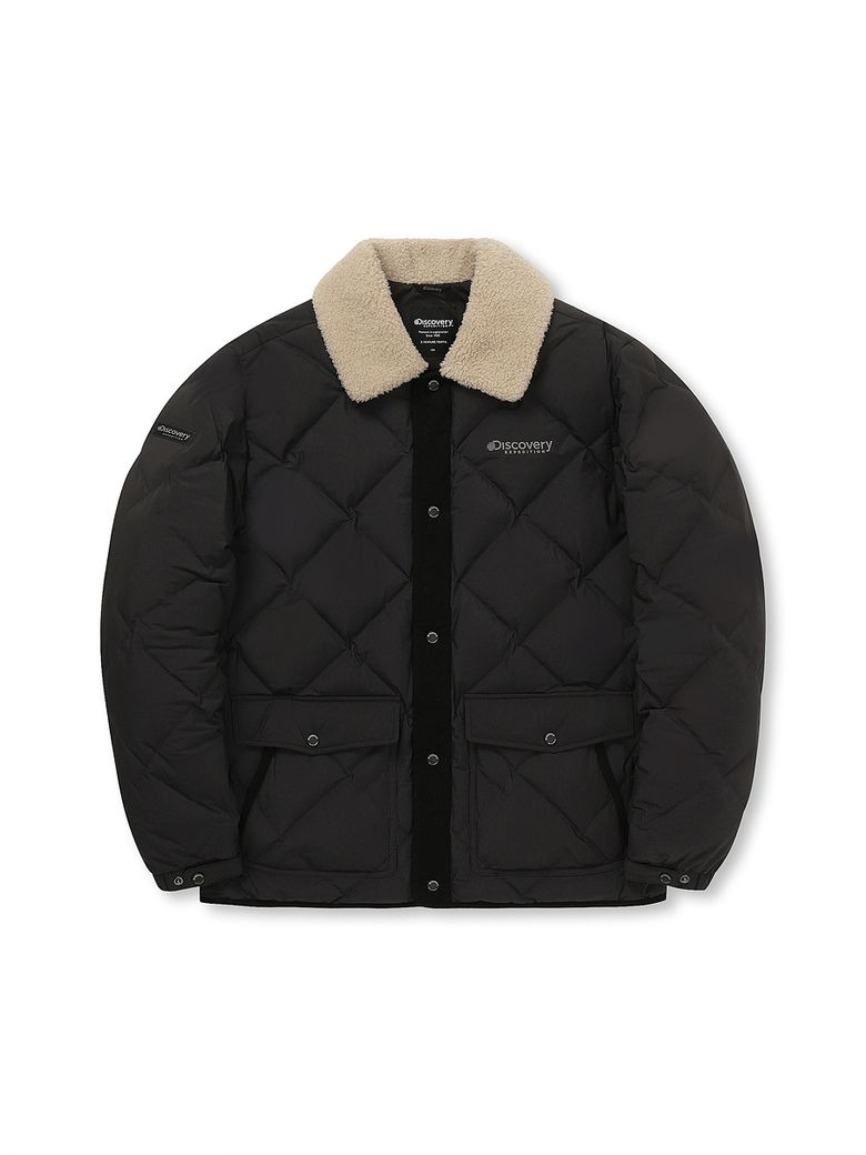 남성 디하스 카라넥 튜브 다운 미드패딩 (BLACK)