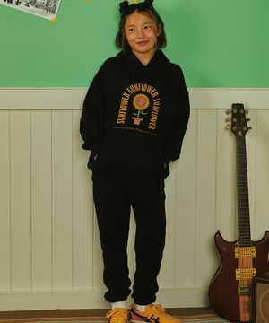 선플라워 후디 셋업_블랙