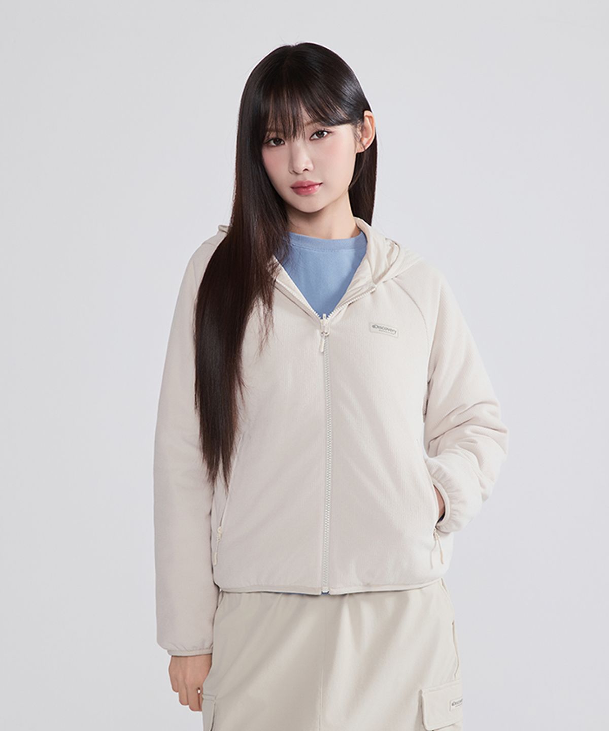 디스커버리 익스페디션(DISCOVERY EXPEDITION) 여성 그리드 리버시블 자켓 (BEIGE2)